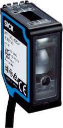 Czujniki fotoelektryczne Tłumienie tła w obudowie prostokątnej SICK NPN/PNP zakres 200 mm → 3 m Światło czerwone