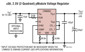 36V, 5A, 2-Quadrant CVCC Step-Down μModule Regulator