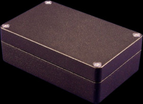 Aluminum die cast enclosure, (L x W x H) 125 x 81 x 25 mm, black (RAL 9005), IP66, 1550Z107BK