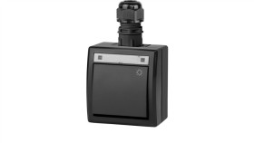 Aquant 2K Łącznik Natynkowy Zwierny Światło Ip65 Antracytowy 5004-67