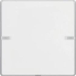 KNX e/s Q.x Przycisk 1-kr z polem opis., diod. LED RGB i czuj. temp., alu 80141321