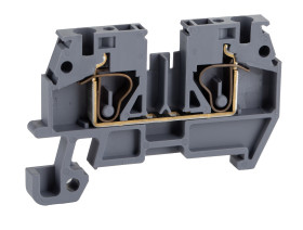 Blok zacisków przelotowych RS PRO poziomy: 1 24 → 12AWGsprężynowa 24A 630 V