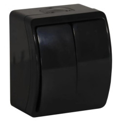 KOALA Łącznik świecznikowy natynkowy wodoodporny IP44 czarny 152-05