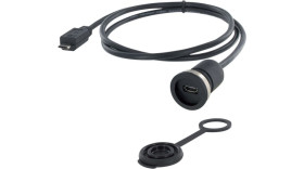 Złącze USB Micro USB 2.0 Montaż na panelu Żeński 2.0 2-portowe