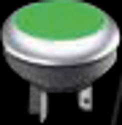 1.15.210.121/2500 Pushbutton, Lumo key 16, 1NO, aperture: Translucent green
