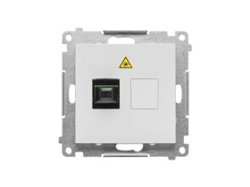 SIMON 55 Gniazdo światłowodowe / optyczne pojedyncze SC/APC jasnoszary mat TGS1.01/114 KONTAKT SIMON