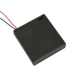 Koszyk baterii R6x4 IIII z pokrywką i wyłącznikiem - 2659