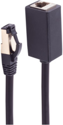 Extension cable, RJ45 plug, straight to RJ45 socket, straight, Cat 8.1, S/FTP, LSZH, 2 m, black, BS08-44035