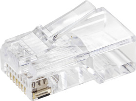 TRU COMPONENTS Złącze wtykowe RJ 45 TC-9202516 złącze męskie proste Ilość pinów 8P8C przeźroczysty 5 szt.