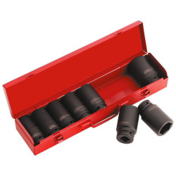 Sealey AK80/9M Impact Socket Set 8pc 3/4&quot;sq Drive Deep Metric