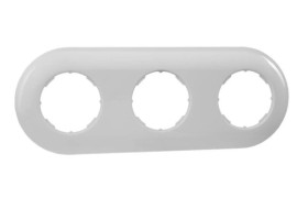 Ramka potrójna do serii Retro plastikowa biała