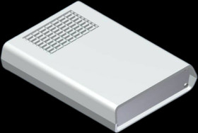 ABS enclosure, (L x W x H) 178 x 128 x 36 mm, light gray (RAL 9018), KL11.5