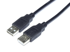 Kabel USB Am/Am 1m czarny