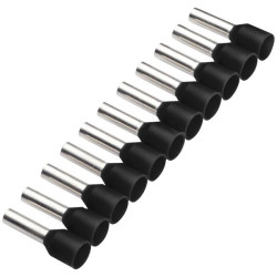 Cimco 187503 Ferrule 1.5 mm&#xB2; Partially insulated Black 500 pcs Ferrules