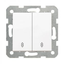 Włącznik schodowy KARRE podwójny biały