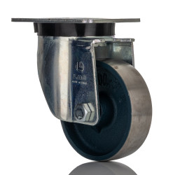 Koło samonastawne średnica kabla 100mm Płyta LAG 450kg wysokość całkowita 138mm