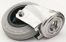 Koło samonastawne średnica kabla 100mm Otwór na śrubę LAG 85kg wysokość całkowita 128mm