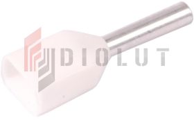 KR005008x2 WH Tulejka izolow. 2x 0,5mm2x8 100szt