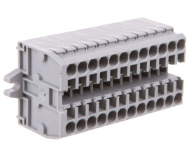 Listwa zaciskowa 2-przewodowa 2,5mm2 12-torowa szara mocowanie śrubowe 869-112 /25szt./