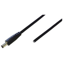 BKL 075924 DC Coaxial Connector 4mm x 1.7mm 2m Cable 1pc smooth ends