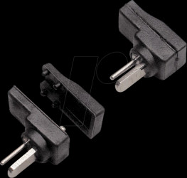 0205023 Speaker plugs (2 off), angled, black