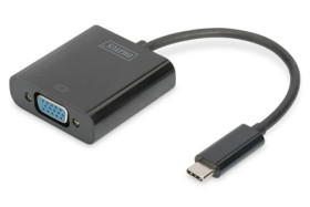 Adapter graficzny VGA 1080p FHD na USB 3.1-C czarny dł. 15cm DA-70853