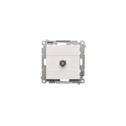 Gniazdo TV typu F pojedyncze TASF1.01/111 biały mat Simon 55 Kontakt-Simon