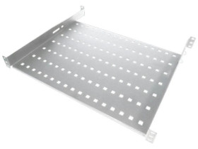 Półka stała 19 1U głęb. 450mm, kolor szara, 4 punkty mocowania SA-P-19-1U-450-4-S