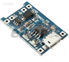 Moduł ładowania ogniw Li-Ion MicroUSB 1A