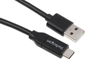 Kabel USB Złącze A USB A Złącze B USB C dł. 1m Kabel ładujący z USB-A na USB-C USB 2.0 kolor: Czarny