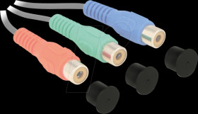 60168 Dust cover, RCA socket, 10 pieces, black