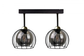 Lampa sufitowa nowoczesna loftowa 2xE27 SOLO BLACK/GOLD