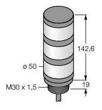 Kolumna sygnalizacyjna Turck TL50GYR 3083221 1 szt.