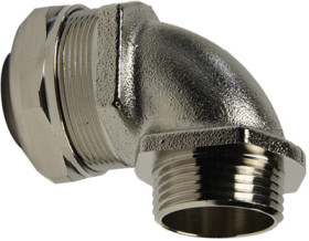 90° hose screw fitting, NPT 2&quot;, brass, nickel-plated, IP67, metal, 61803845