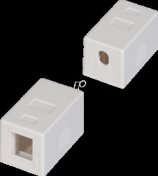 1303-1 Keystone empty housing 1 port, white