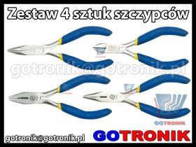 Zestaw 4 sztuk mini szczypiec dla elektroników