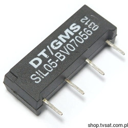 SIL05-BV07056 Reed Relay 5VDC 1A Coil 500 Ohm SIL4 MEDER