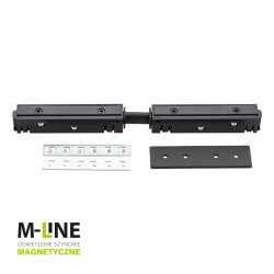 Łącznik zasilający prosty 1-fazowy do szyny magnetycznej czarny M-LINE