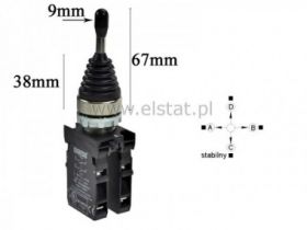 Przełącznik Joystick OFF+ 4x NO stabilny, metalowy