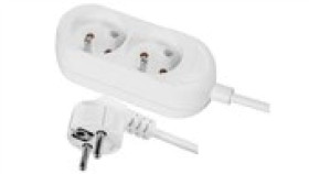 Przedłużacz 2-Gniazda Z/U 16A 5M /Omy 3X1,5/ Biały Ps-270