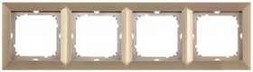 PREMIUM Ramka poczwórna piaskowy metalizowany Ra-4 Pr