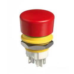 APEM EC-BTT-F-104-A Emergency Stop Double Pole, Round Actuator