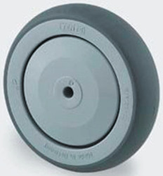 Kółko do wózka, Lite, Guma, Szary, obc.: 100kg, śred.: 200mm, szer.: 32mm