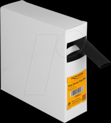 19993 Heat-shrink tubing box, with inner adhesive, 5 m x 19.1 mm black