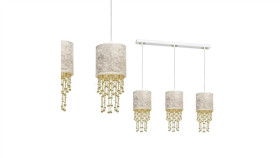Lampa Wisząca Almeria White/Gold 3Xe27 Mlp6445 Milagro