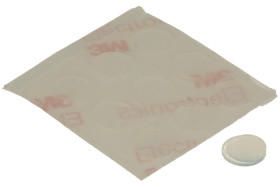 Nóżka; fi8; silikon; przezroczysty; 8x2mm; półkulista; samoprzylepna; RoHS