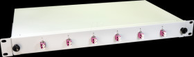 SPBOX 12G50 OM4 DLC 19" Fiber Optic Splice Box, 6x LC Duplex OM4, 1RU