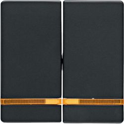 Klawisze z pomarańczową soczewką łącz. 2-kl., antracyt, aks