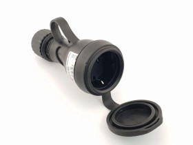 Gniazdo gumowe przenośne z klapką16A 230V z uchem SCHUKO 81032
