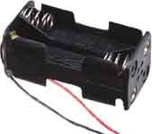 BAT4XR6-A Koszyk baterii 4 x R6 (A) z tworzywa; wymiary: 30 x56 x 28 mm